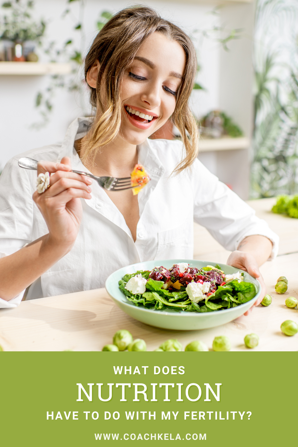 woman eating healthy green foods full of nutrition