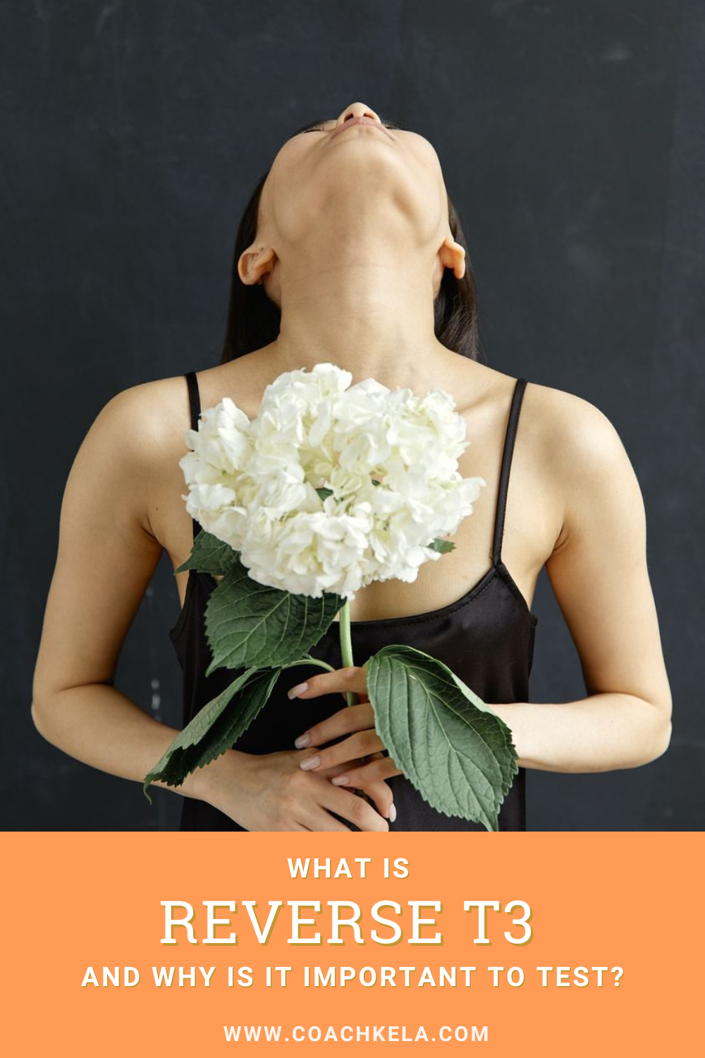 woman exposing her throat while holding white flower