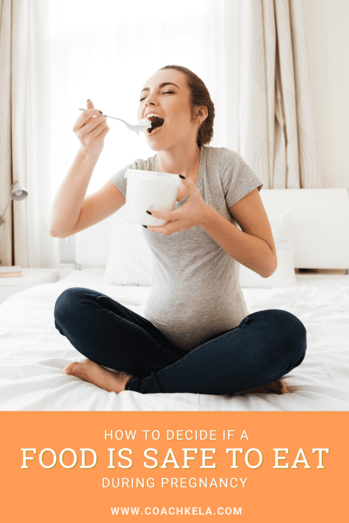 woman eating safe food during pregnancy